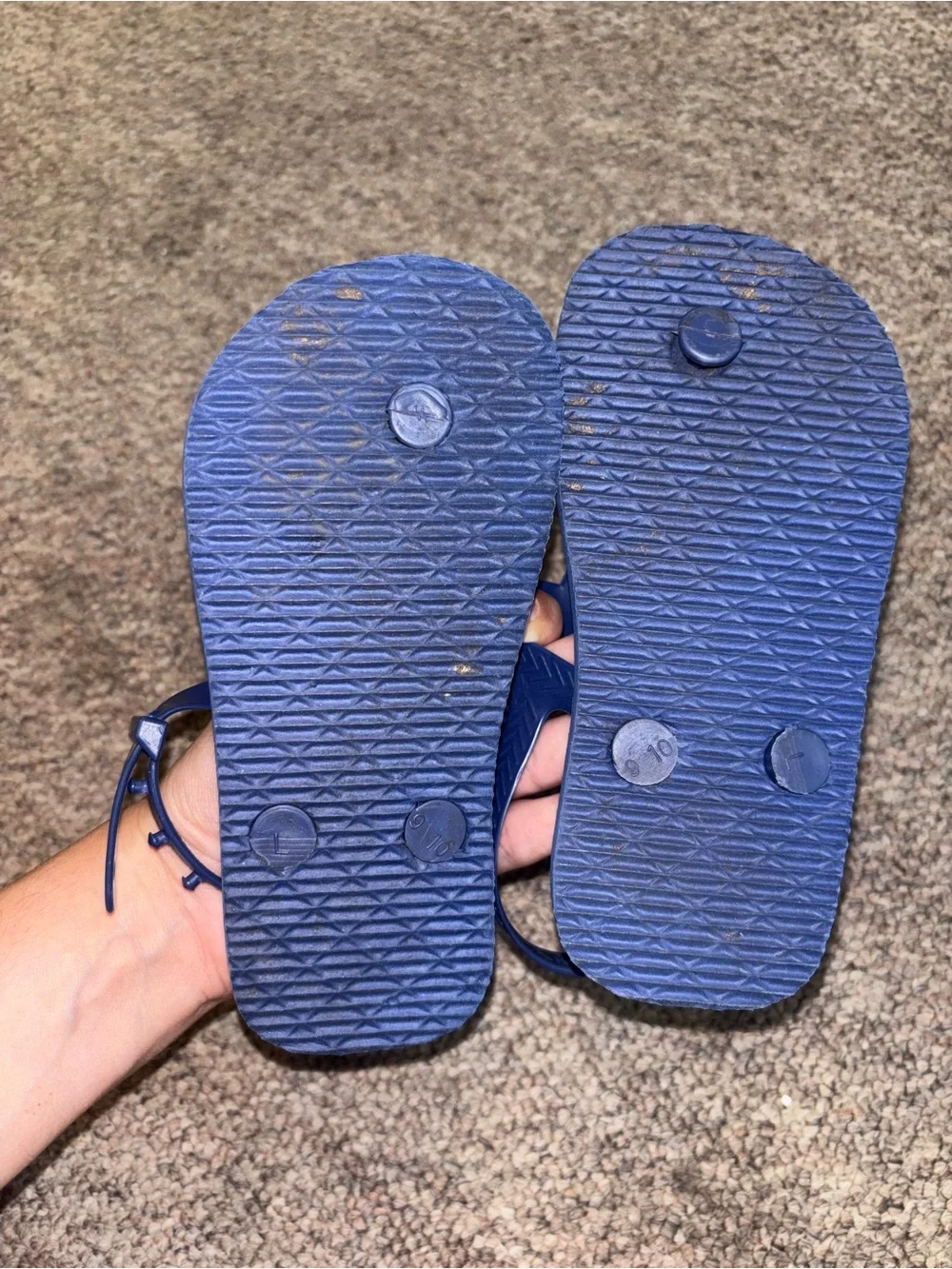 Kids Patriotic Flip Flops - Navy, Red & White